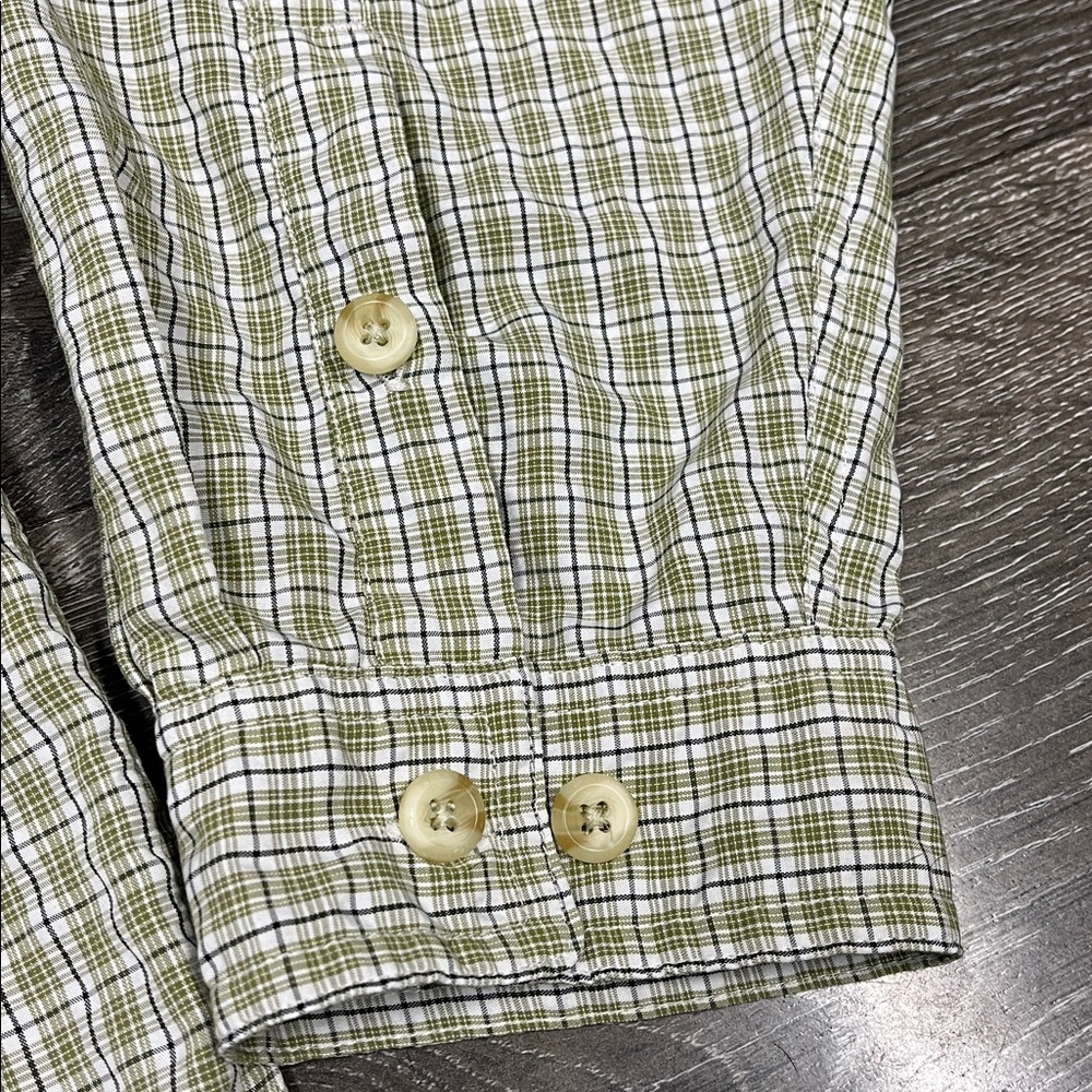 Exofficio Men's Light Green Checkered Button Down Shirt Size XXL - Picture 5 of 9